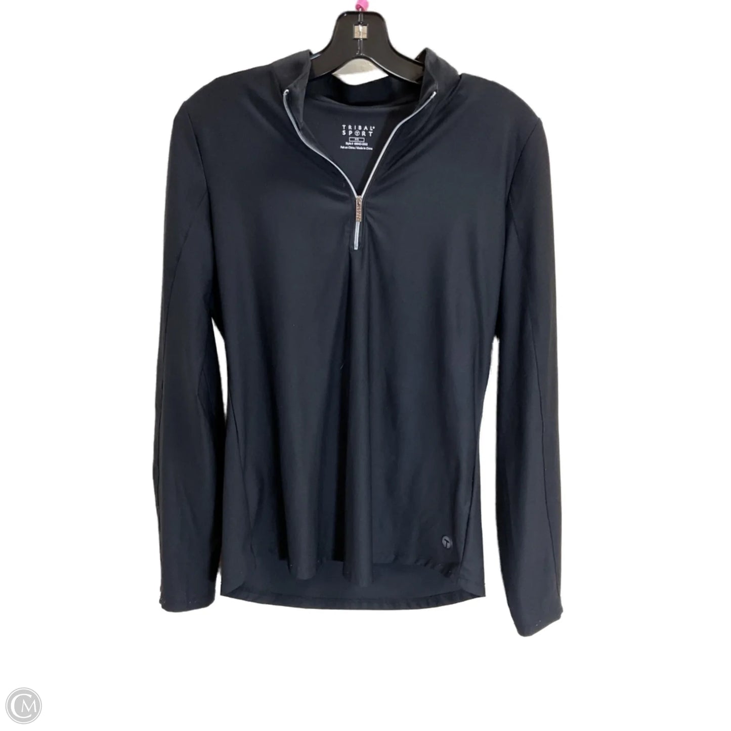 Top Long Sleeve By Tribal In Black, Size: S