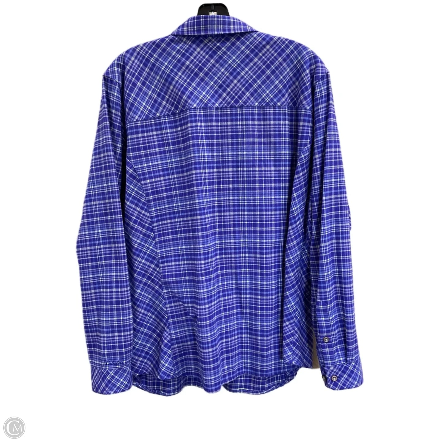 Blouse Long Sleeve By Cabelas In Purple, Size: 2x