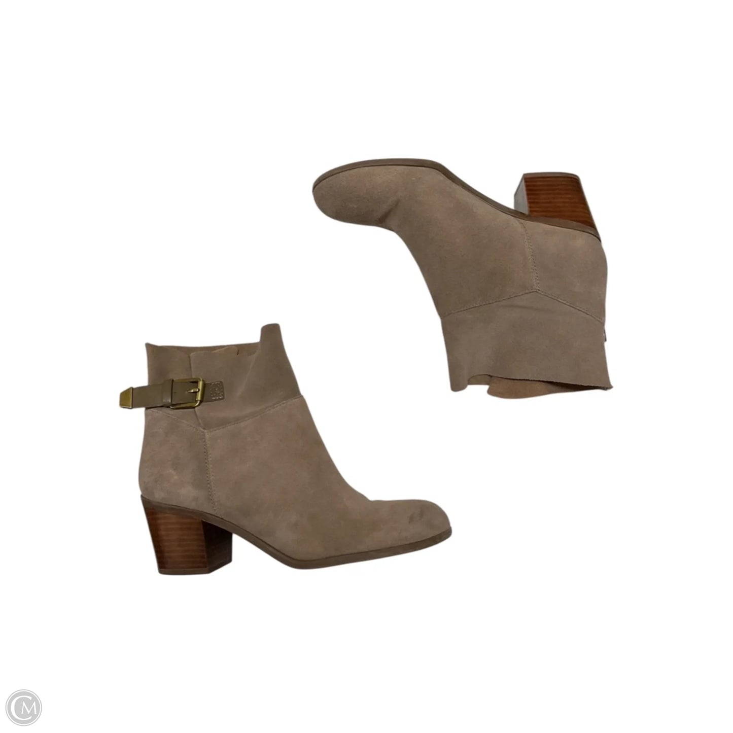Boots Ankle Heels By Franco Sarto In Taupe, Size: 8.5