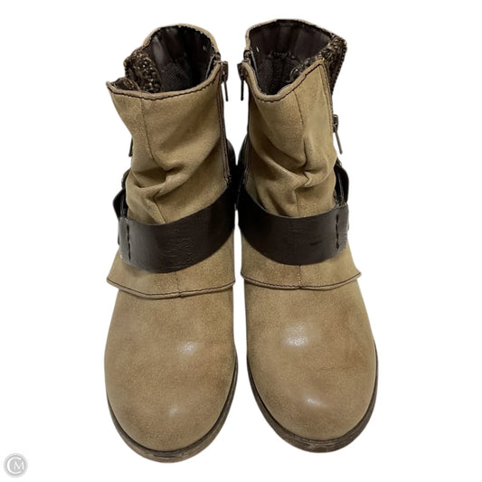 Boots Ankle Flats By Jelly Pop In Tan, Size: 6.5
