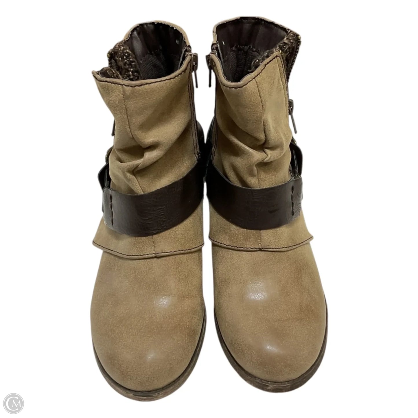 Boots Ankle Flats By Jelly Pop In Tan, Size: 6.5