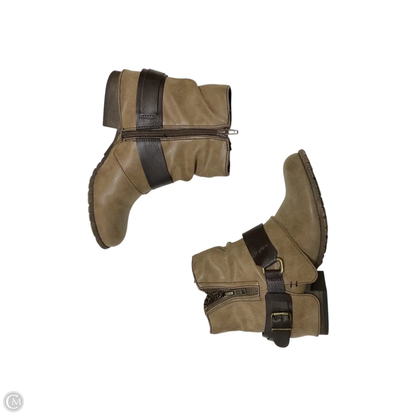 Boots Ankle Flats By Jelly Pop In Tan, Size: 6.5