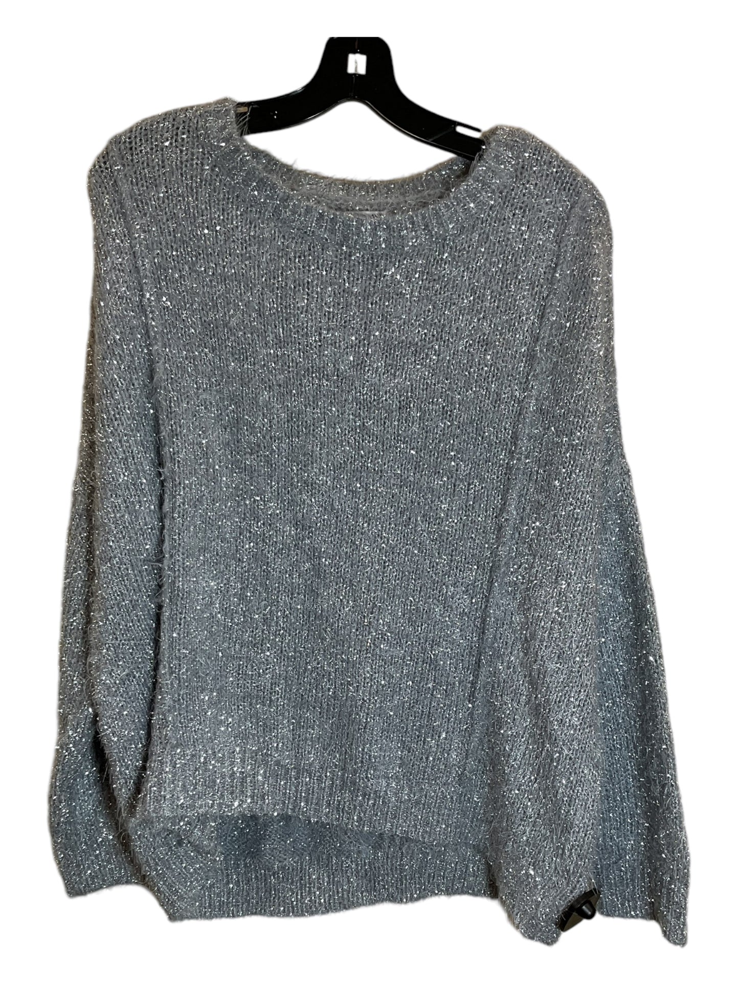 Sweater By Jennifer Lopez In Silver, Size: Xl