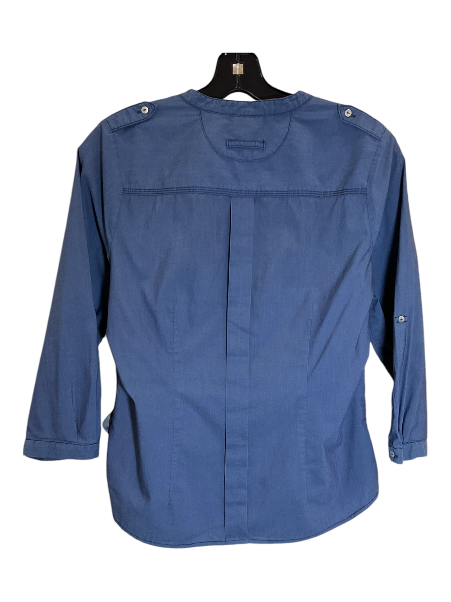 Blouse 3/4 Sleeve By Worthington In Blue, Size: Mp