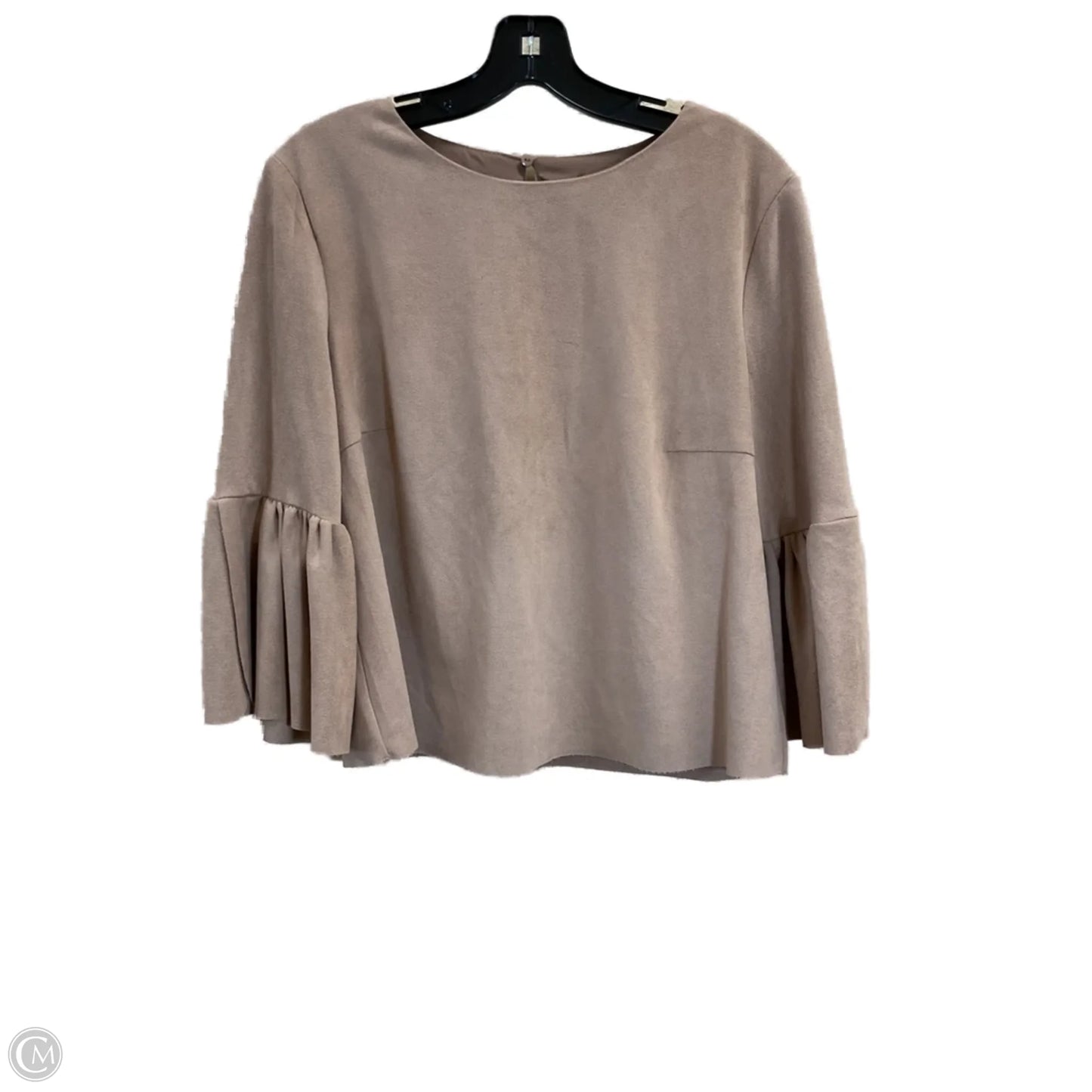 Top 3/4 Sleeve By Clothes Mentor In Tan, Size: M