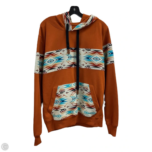 Sweatshirt Hoodie By Clothes Mentor In Orange, Size: M