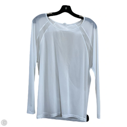 Athletic Top Long Sleeve Crewneck By Lululemon In White, Size: M