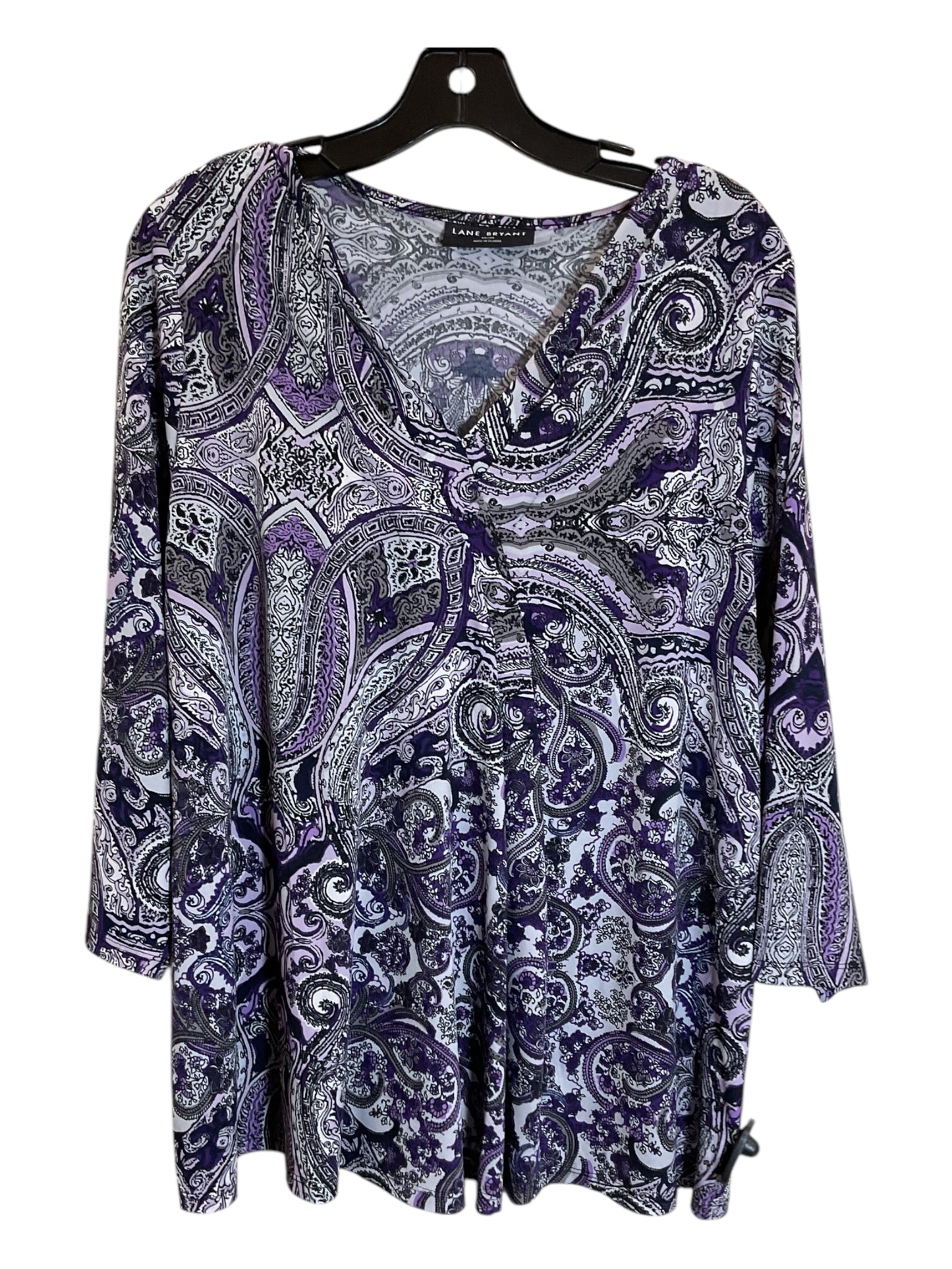 Top 3/4 Sleeve By Lane Bryant In Purple, Size: 1x