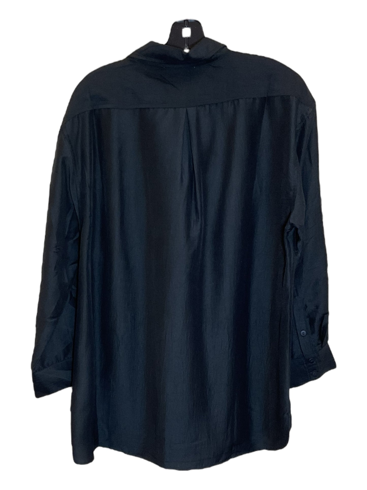 Blouse Long Sleeve By Clothes Mentor In Black, Size: L