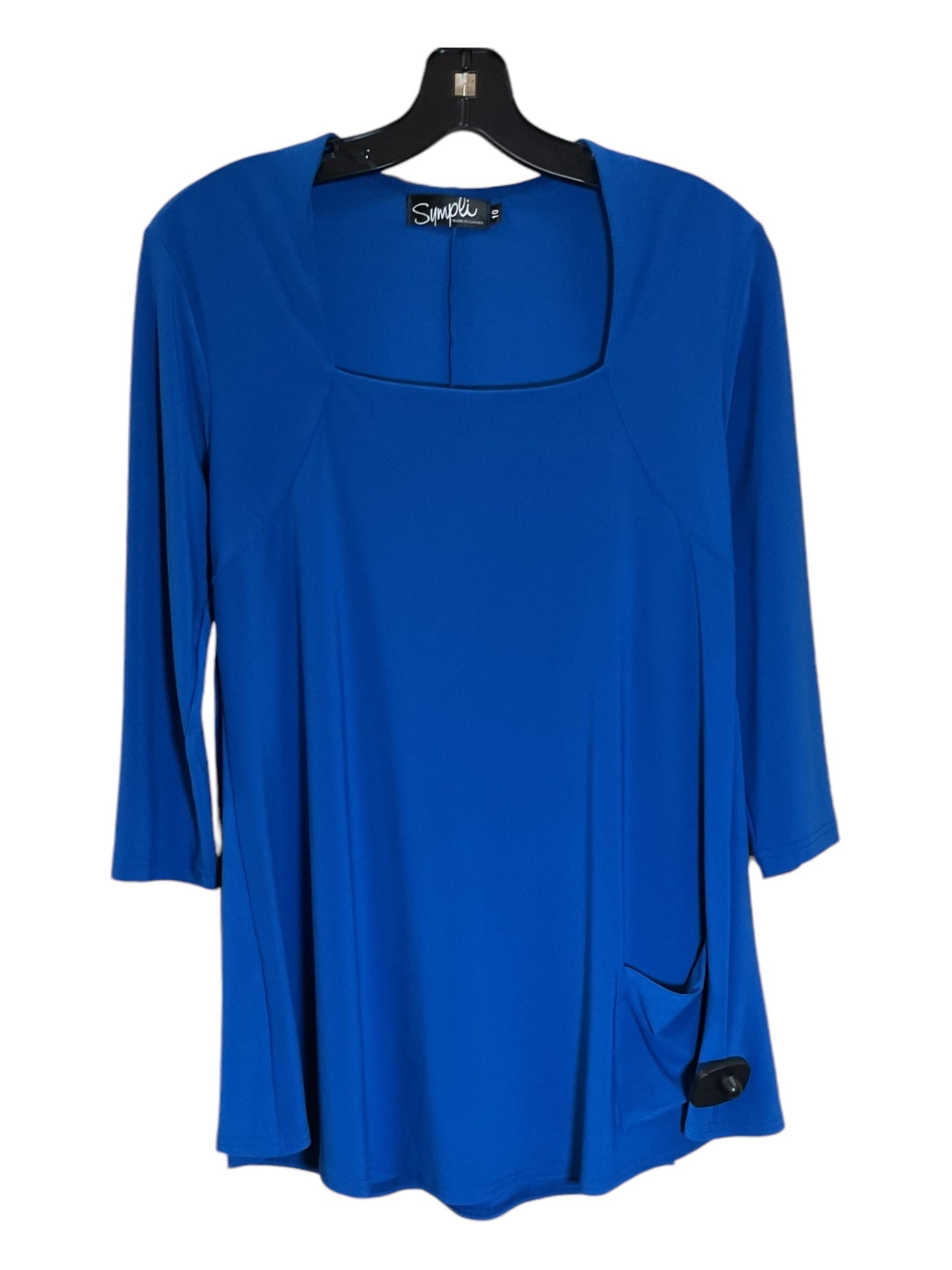 Tunic 3/4 Sleeve By Sympli In Blue, Size: M