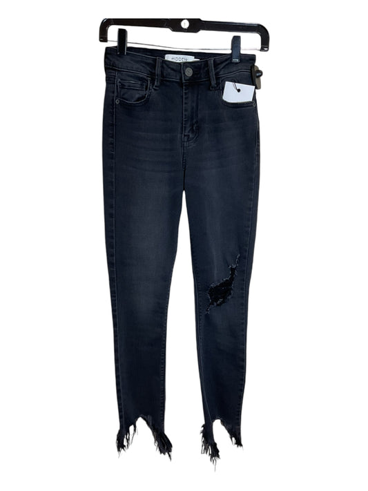 Jeans Cropped By Clothes Mentor In Black Denim, Size: 2