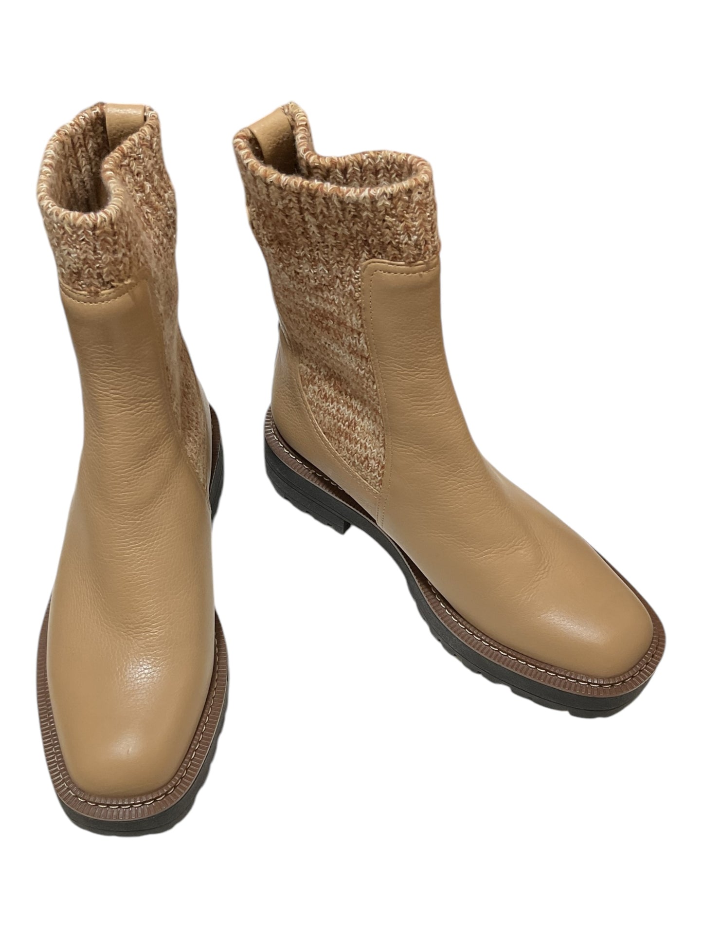 Boots Mid-calf Flats By Sam Edelman In Tan, Size: 9.5