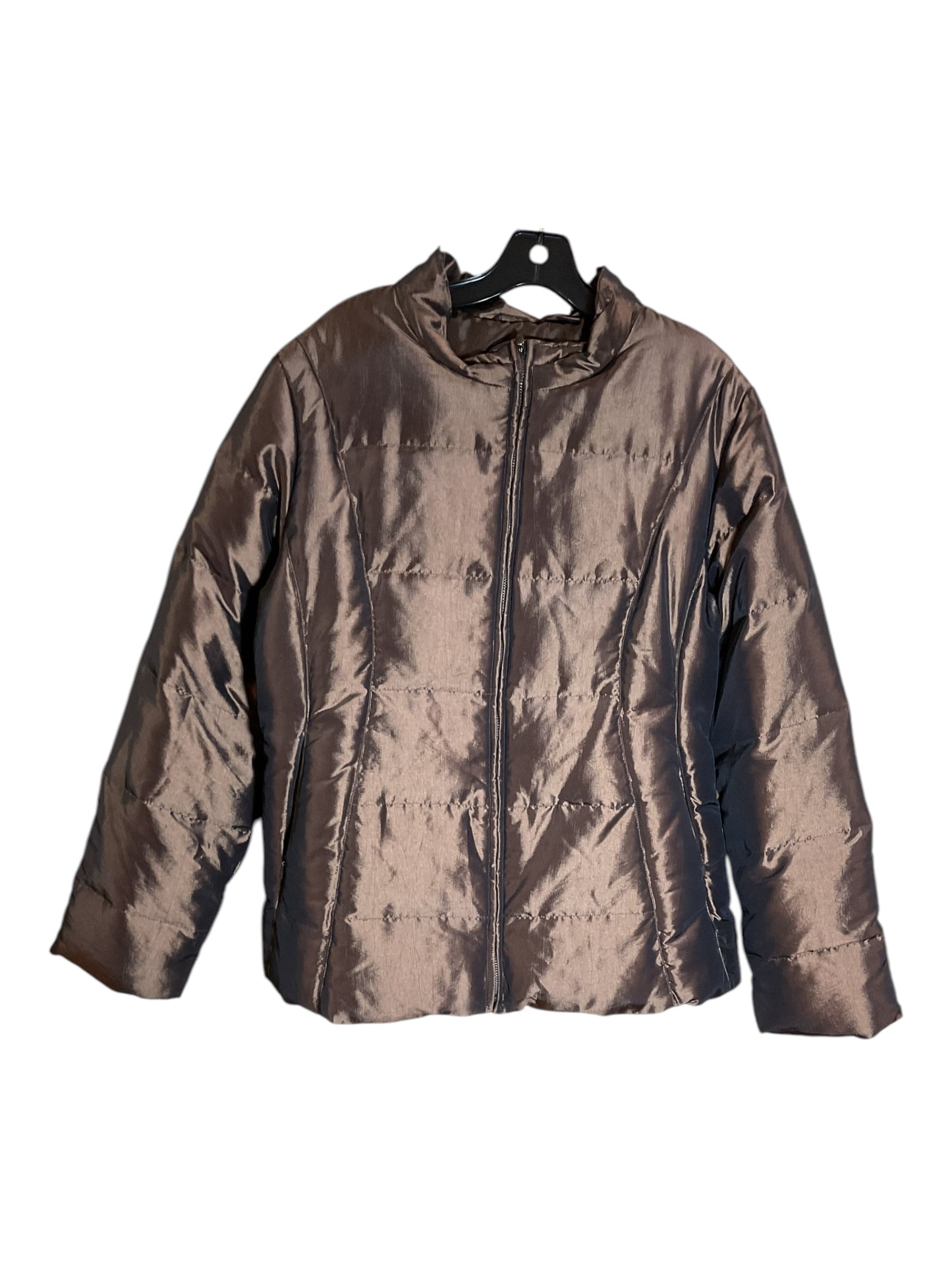 Jacket Puffer & Quilted By Clothes Mentor In Bronze, Size: L