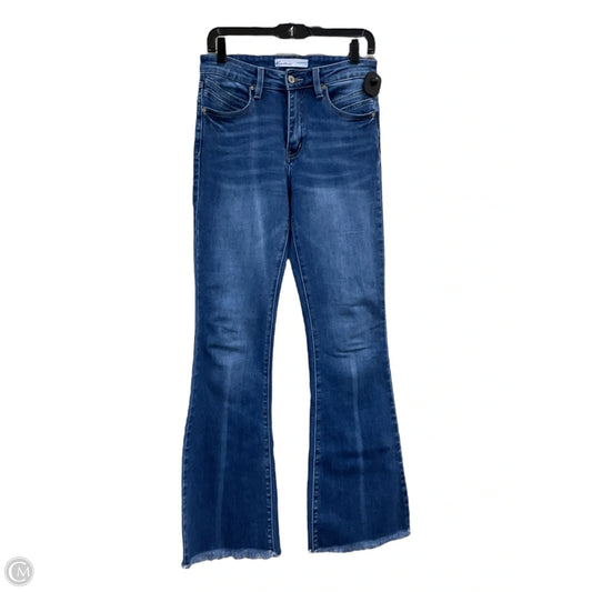 Jeans Flared By Kancan In Blue Denim, Size: 4