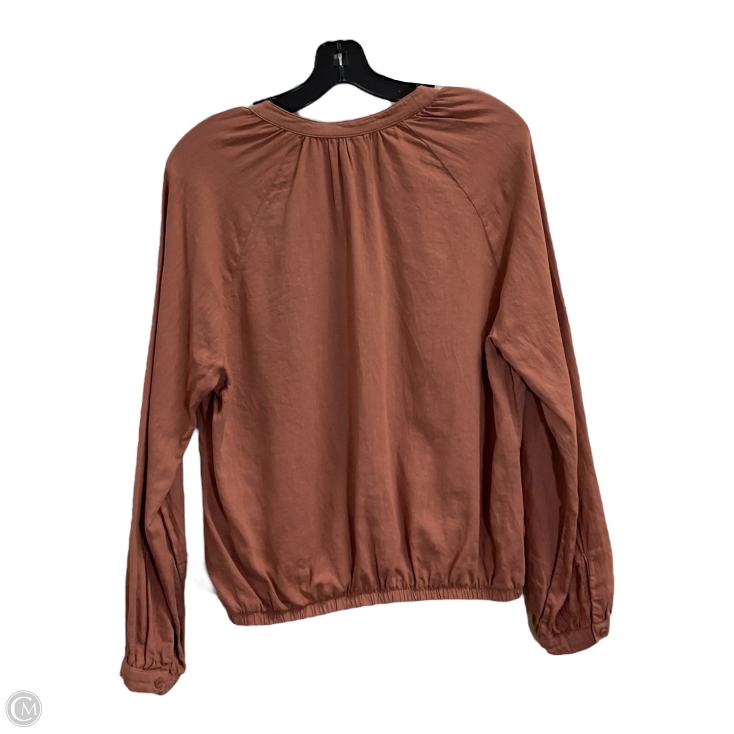 Top Long Sleeve By Cloth & Stone In Brown, Size: M