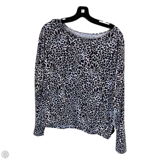 Top Long Sleeve By Garnet Hill In Multi-colored, Size: L