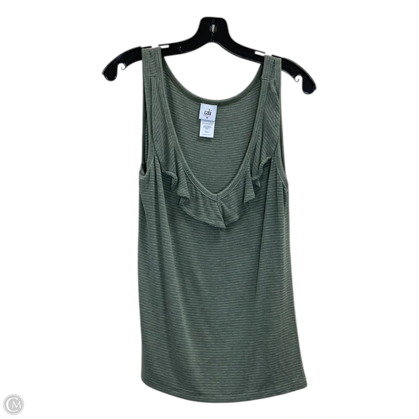 Top Sleeveless By Cabi In Green, Size: M