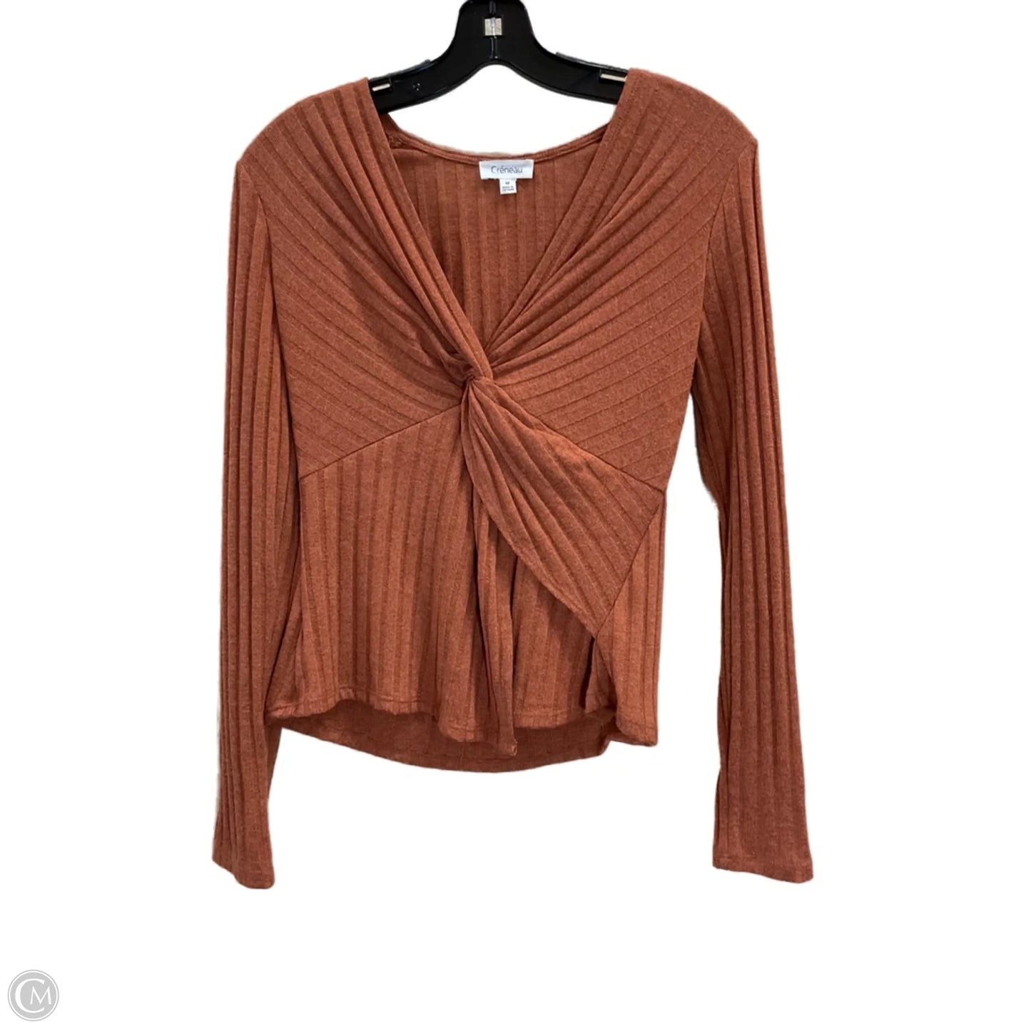 Top Long Sleeve By Clothes Mentor In Brown, Size: M