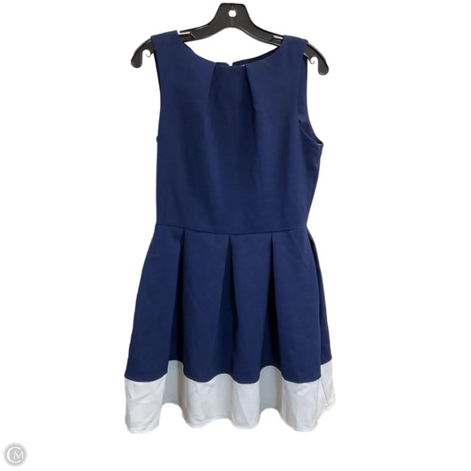 Dress Work By Clothes Mentor In Blue & Cream, Size: M