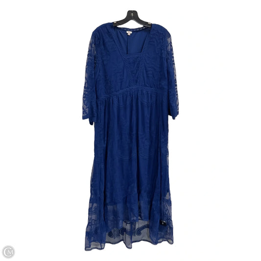 Dress Casual Maxi By Reba In Blue, Size: Xl