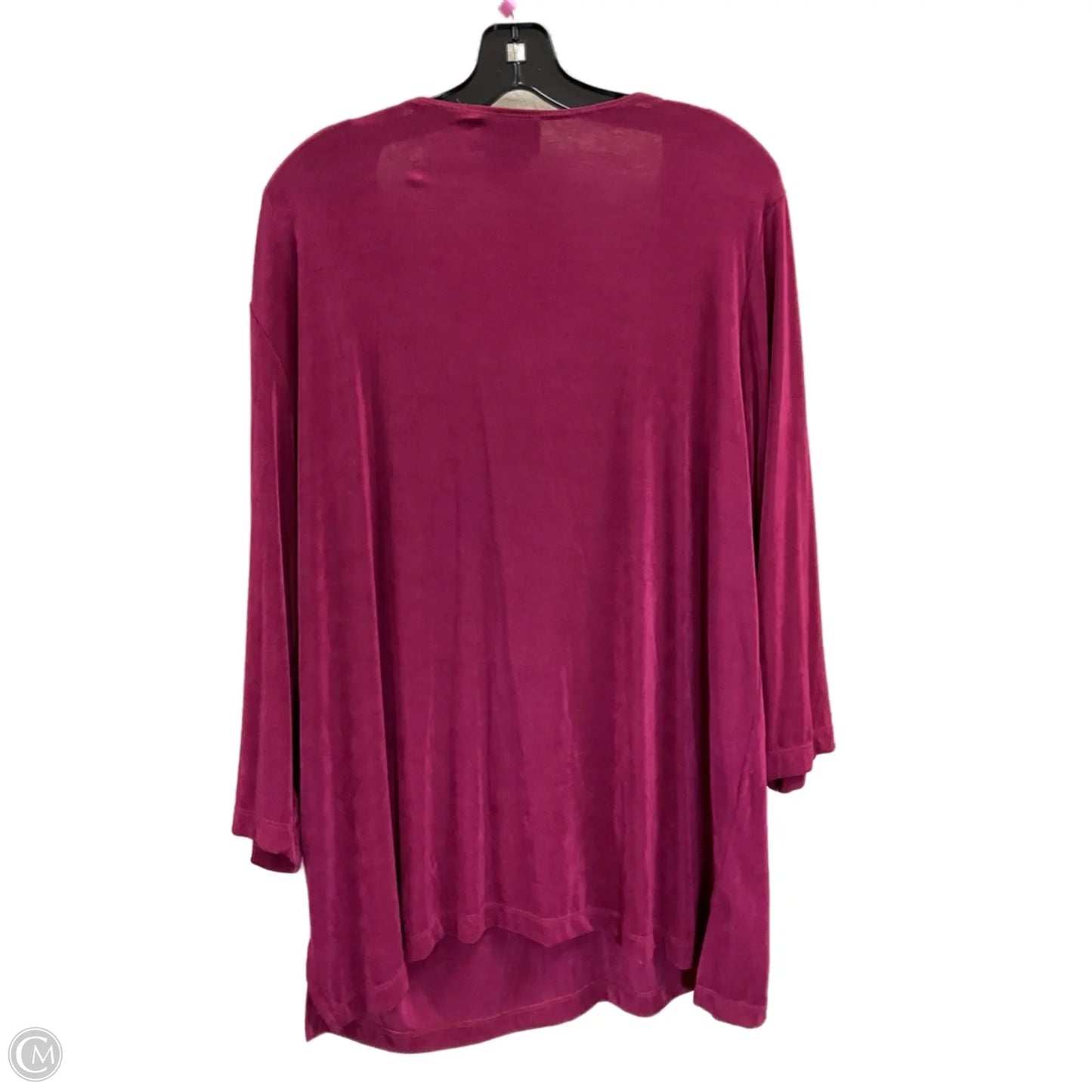 Top Long Sleeve By Slinky Brand In Red, Size: 2x