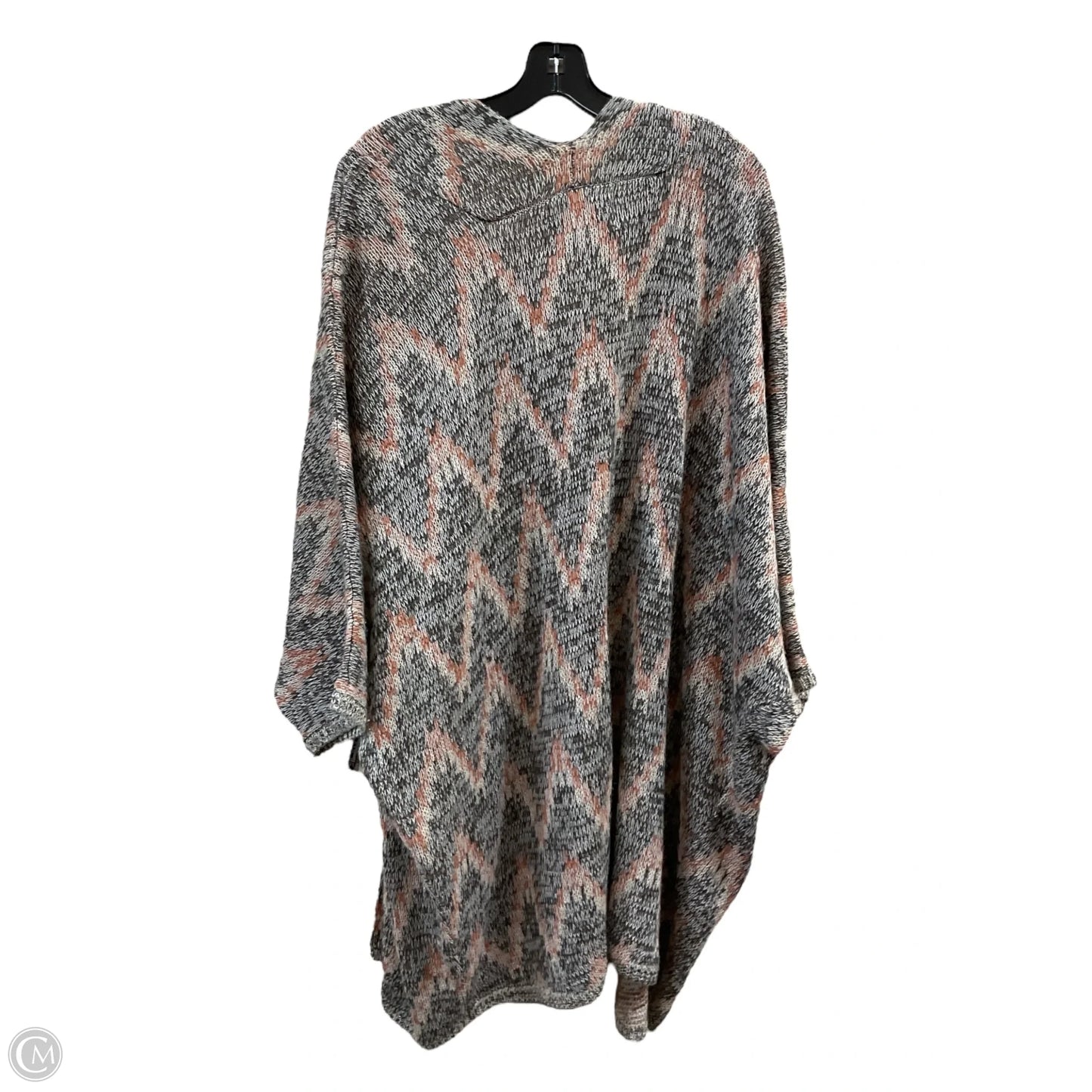 Sweater Cardigan By Ariat In Green & Orange, Size: M