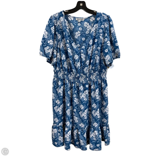 Dress Casual Midi By Clothes Mentor In Blue, Size: 3x