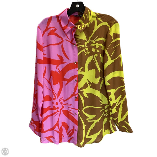 Top Long Sleeve By Iman Hsn In Multi-colored, Size: Xs