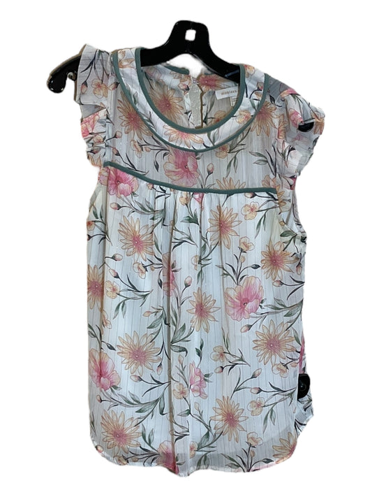 Floral Print Top Sleeveless Monteau, Size Xl