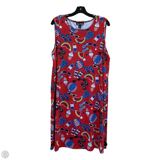 Dress Casual Midi By Clothes Mentor In Red, Size: Xl