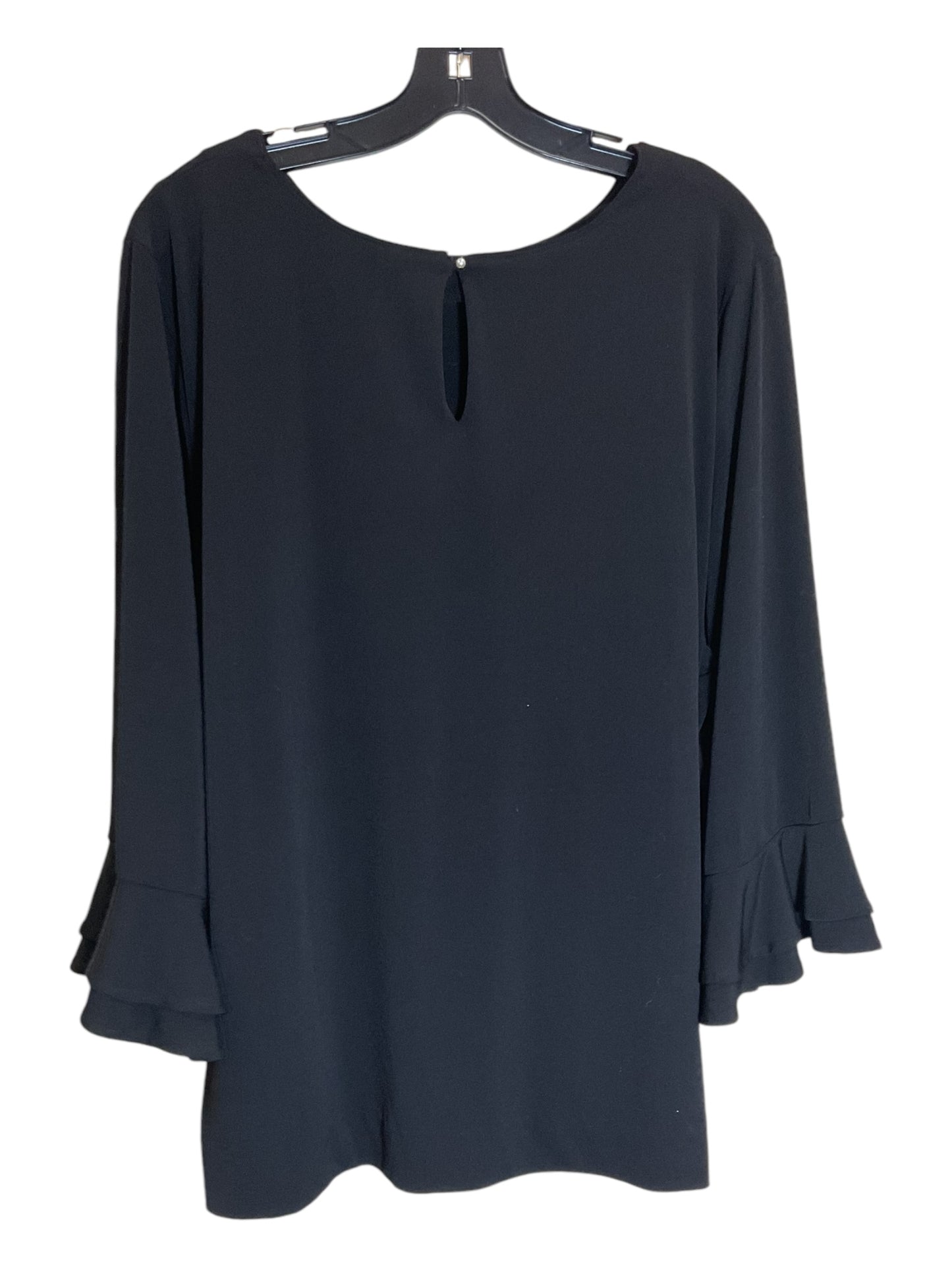 Top Long Sleeve By Karl Lagerfeld In Black, Size: 1x