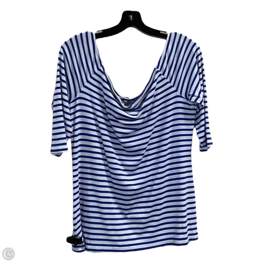 Top 3/4 Sleeve By Old Navy In Blue & White, Size: Xl