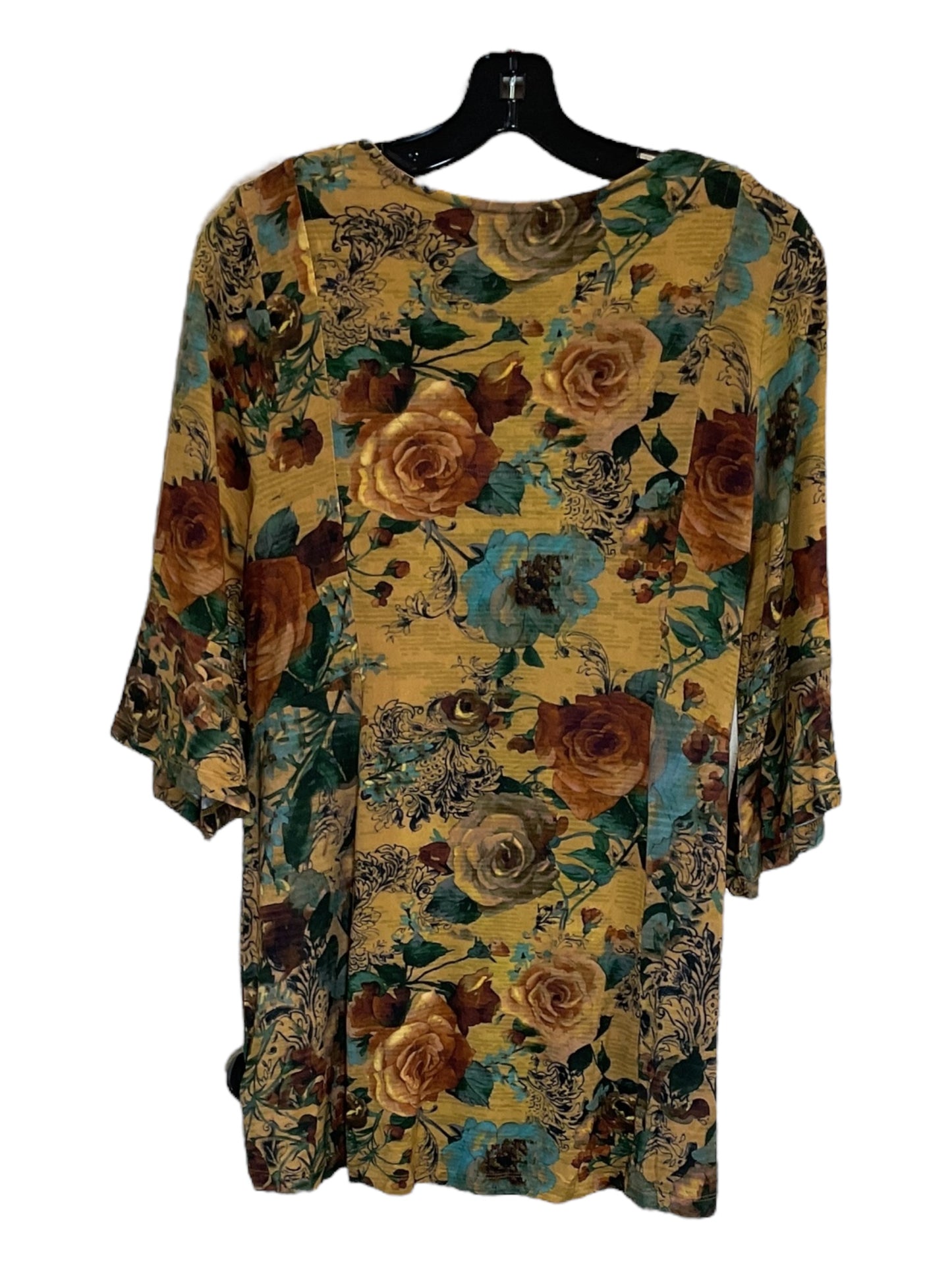 Top 3/4 Sleeve By Soft Surroundings In Gold, Size: M