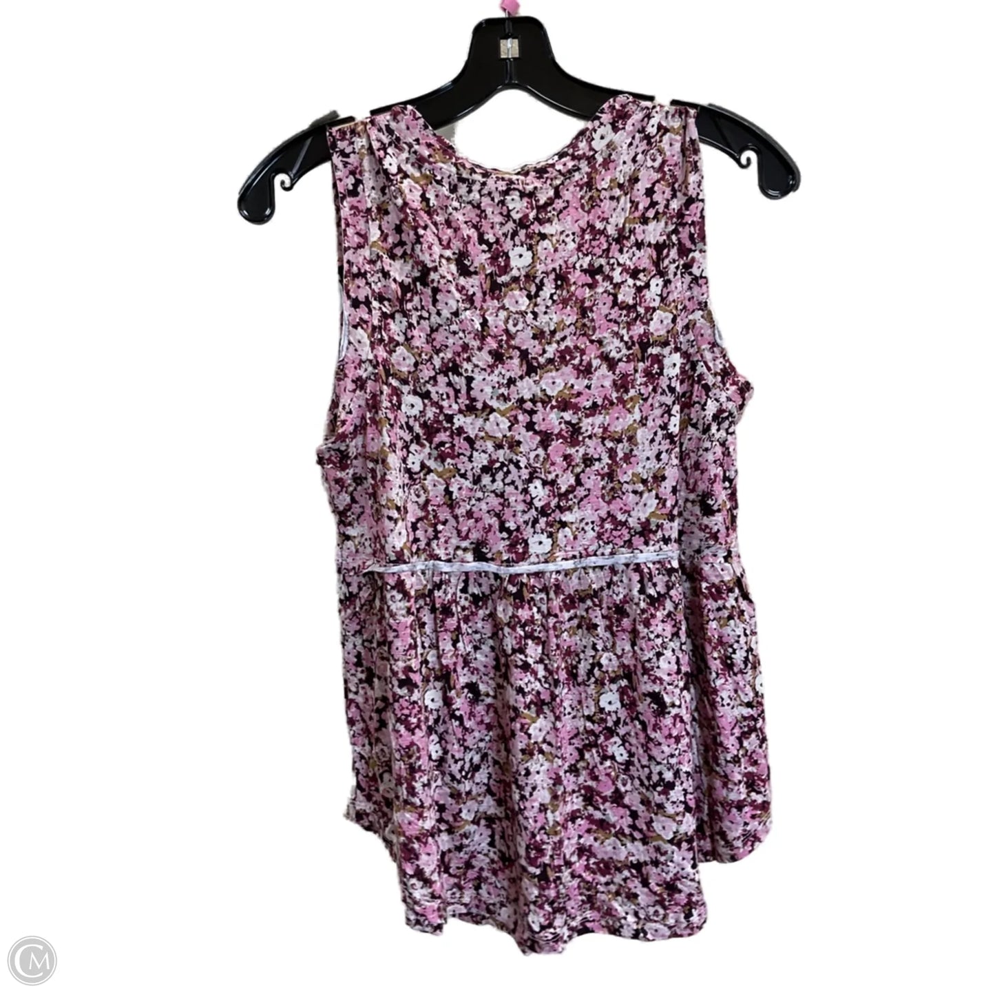 Top Sleeveless By Maurices In Floral Print, Size: M