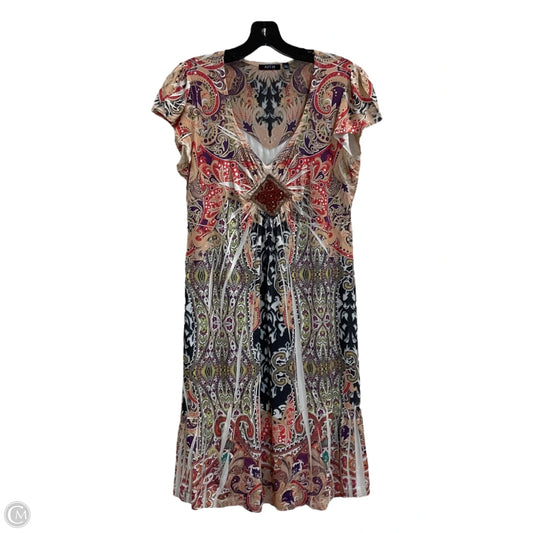 Dress Casual Midi By Apt 9 In Multi-colored, Size: M
