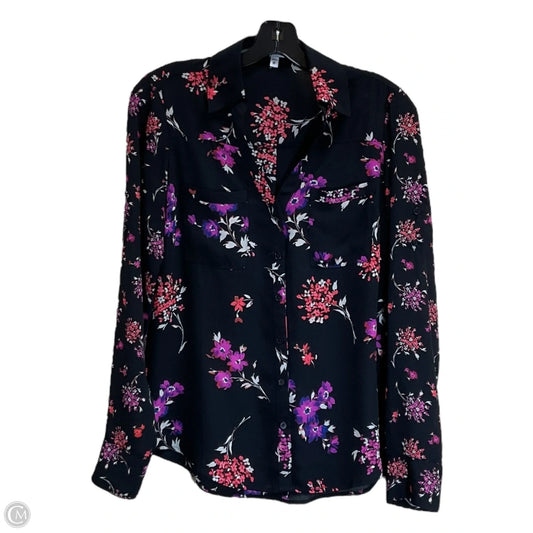 Top Long Sleeve By Express In Black, Size: Xs