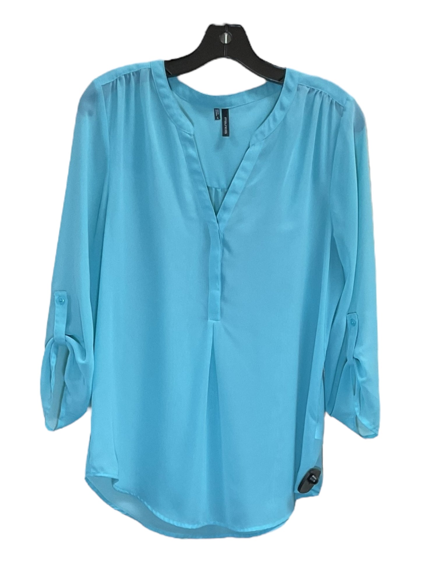 Top Long Sleeve By Maurices In Blue, Size: L