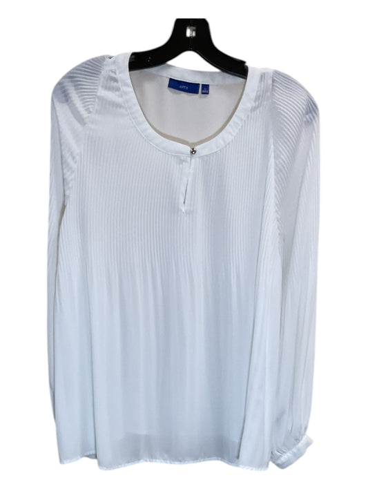 Top Long Sleeve By Apt 9 In White, Size: L