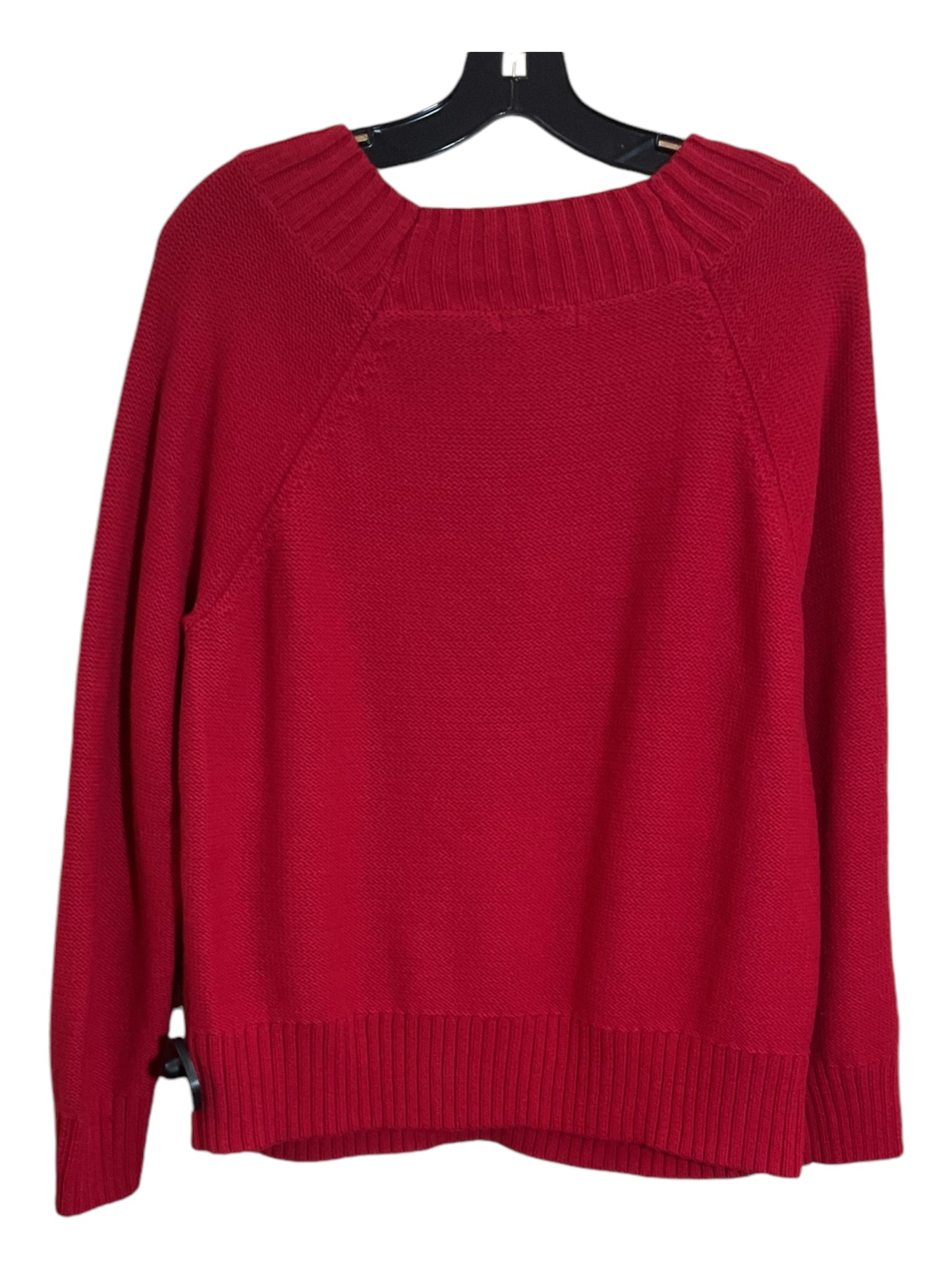 Sweater By Chaps In Red, Size: L