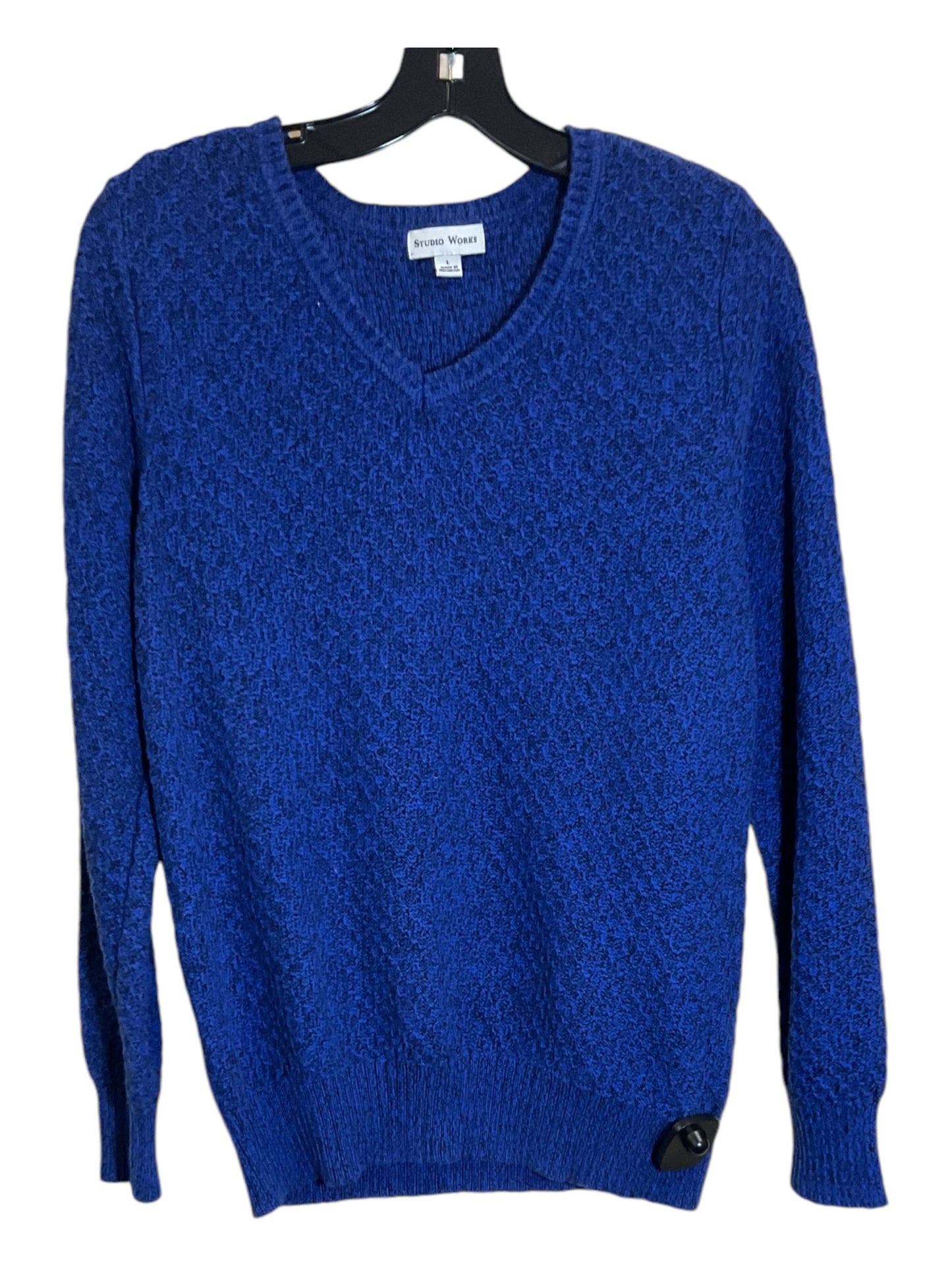 Sweater By Studio Works In Blue, Size: L