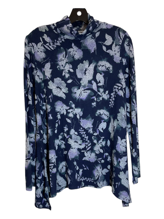 Top Long Sleeve By Simply Vera In Blue, Size: M