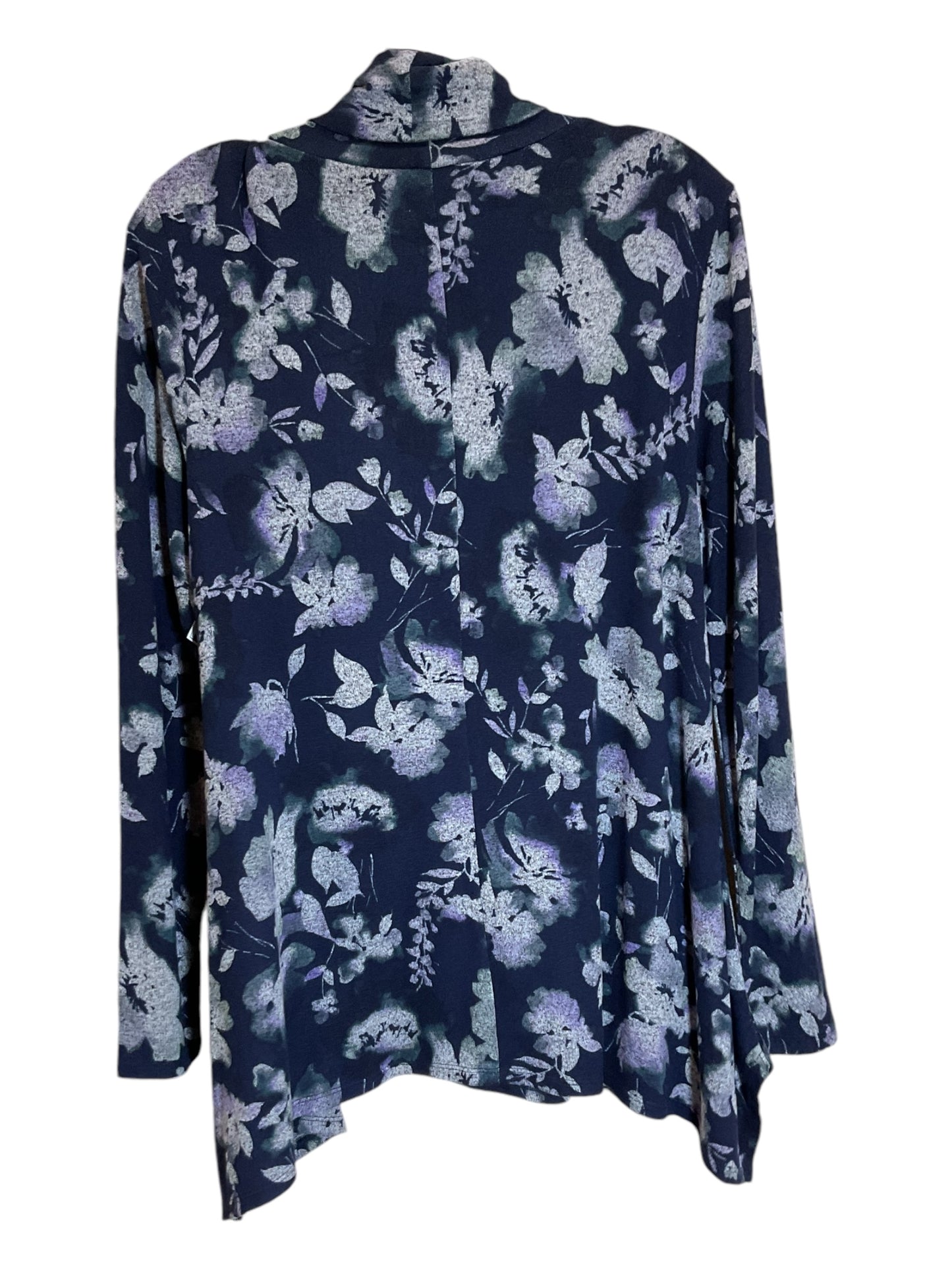 Top Long Sleeve By Simply Vera In Blue, Size: M