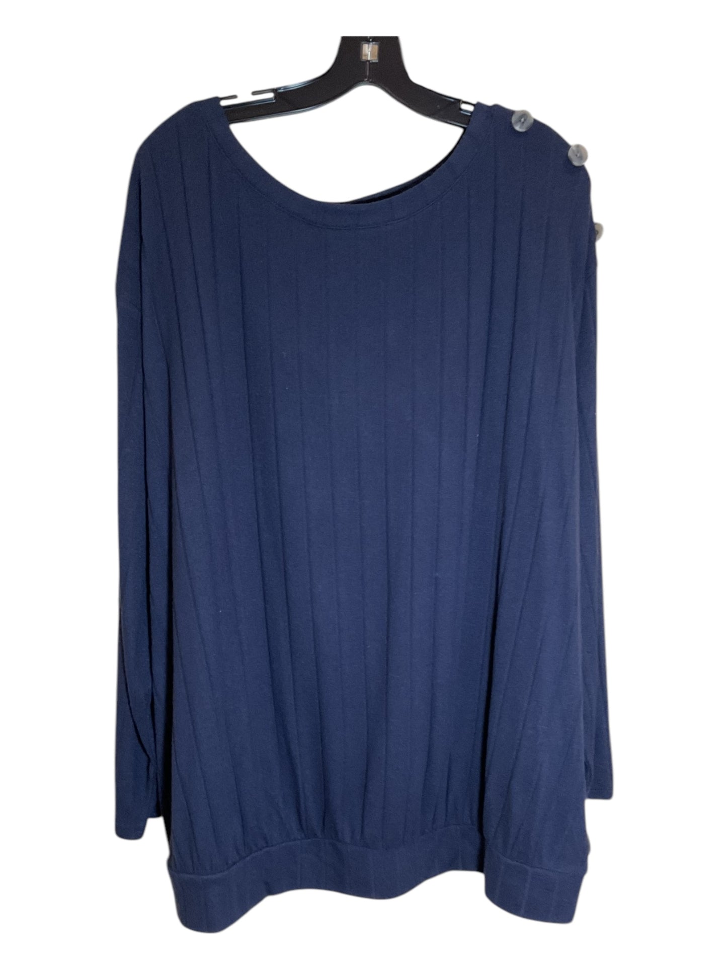 Top Long Sleeve By Lane Bryant In Blue, Size: 3x