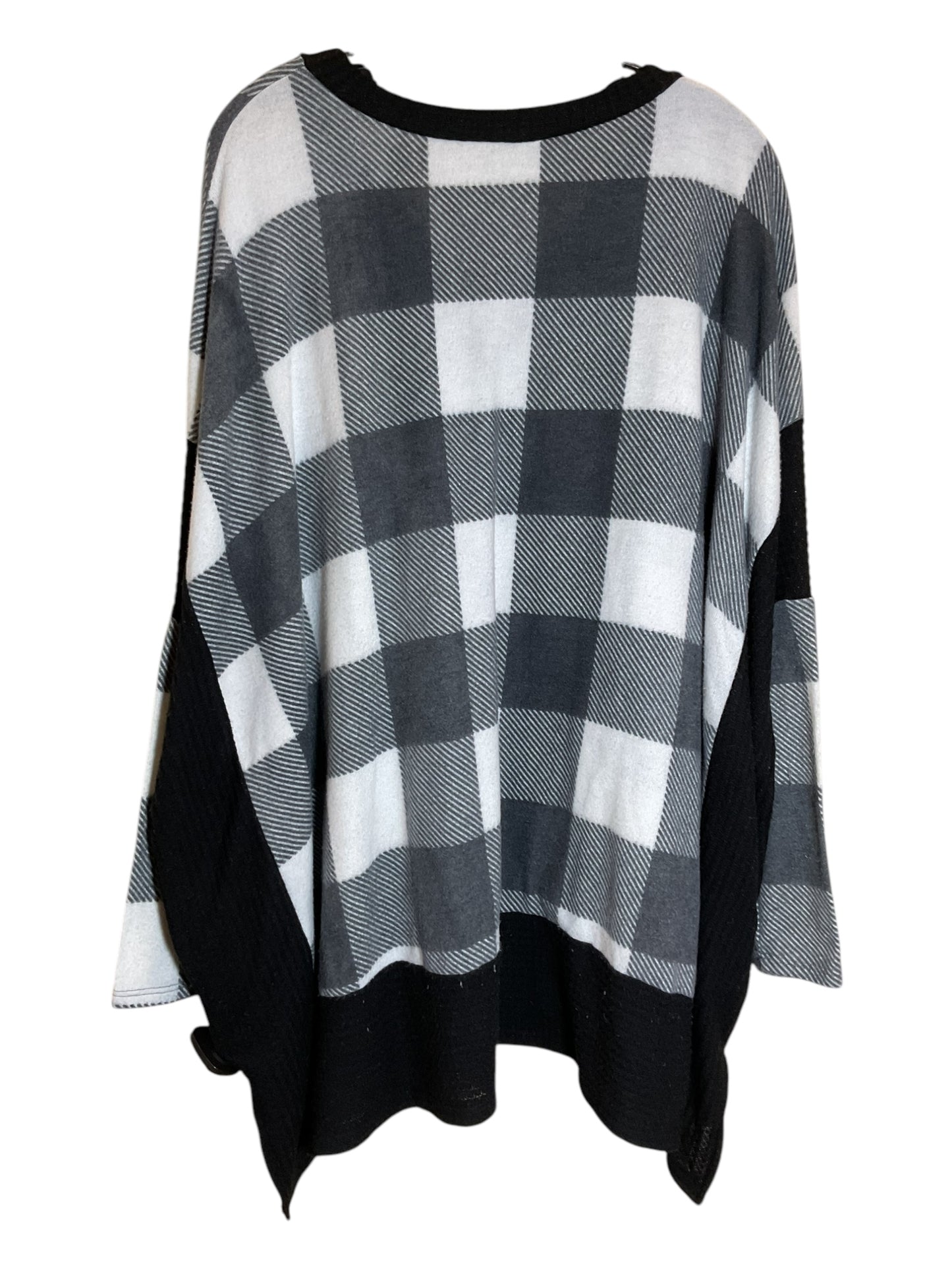 Top Long Sleeve By White Birch In Black & White, Size: Xl