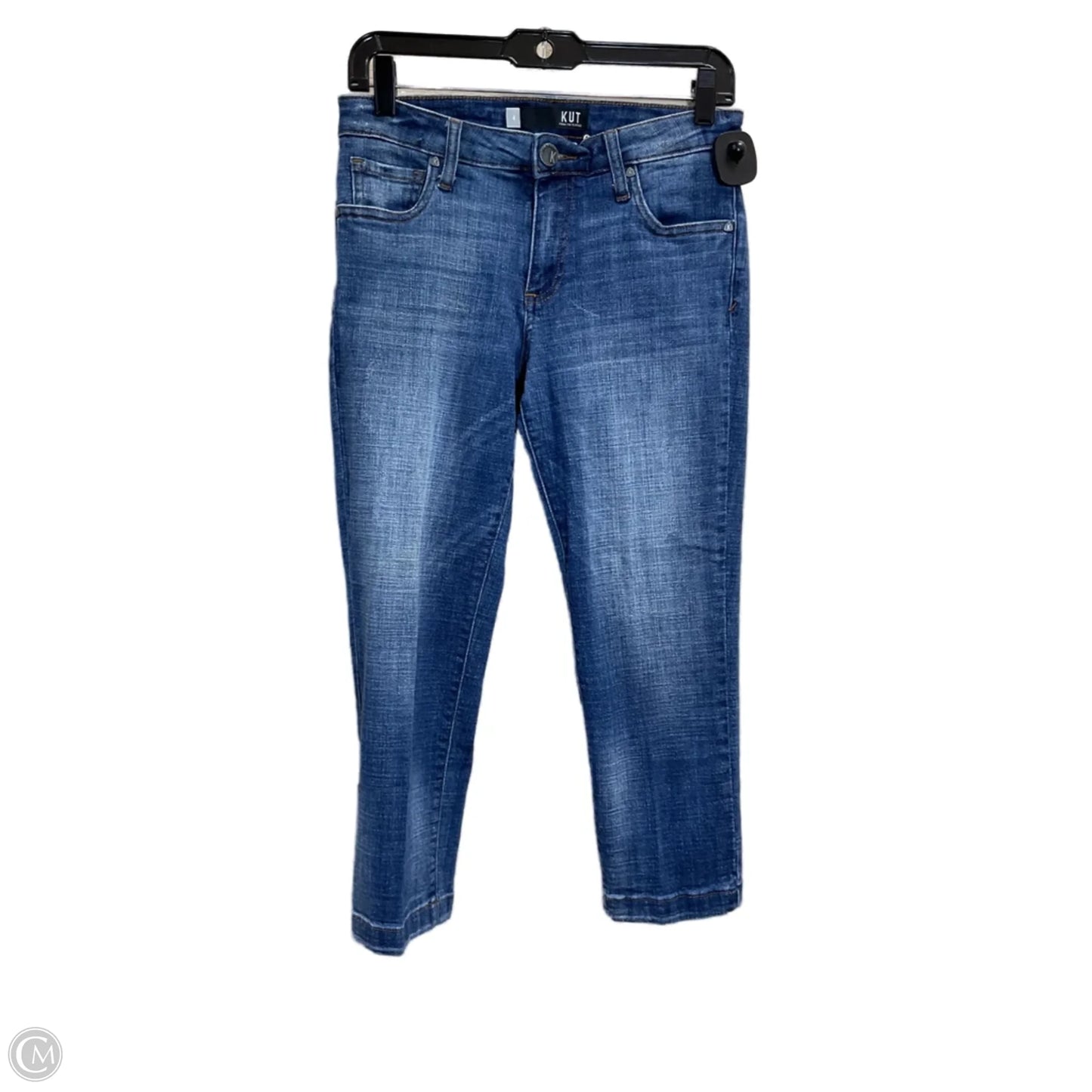 Jeans Cropped By Kut In Blue Denim, Size: 4