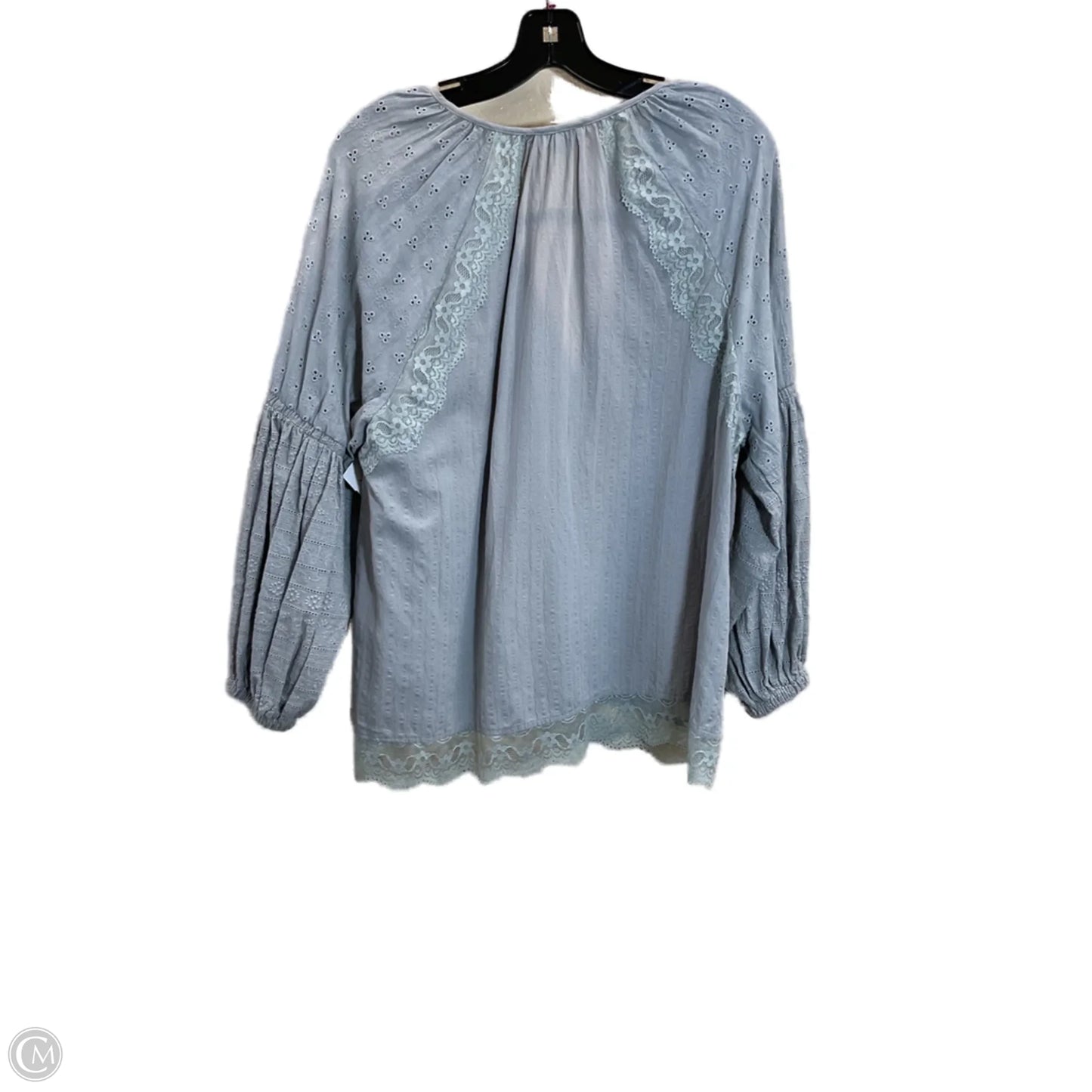 Top Long Sleeve By Pol In Grey, Size: S