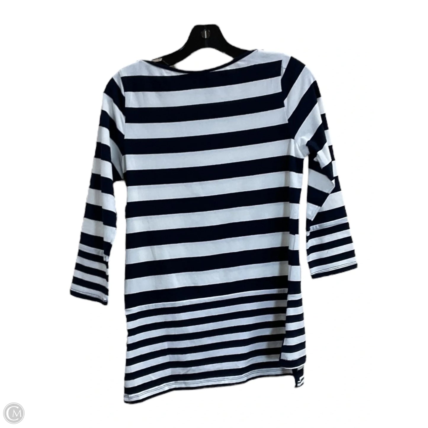 Top 3/4 Sleeve By Limited In Blue & White, Size: S