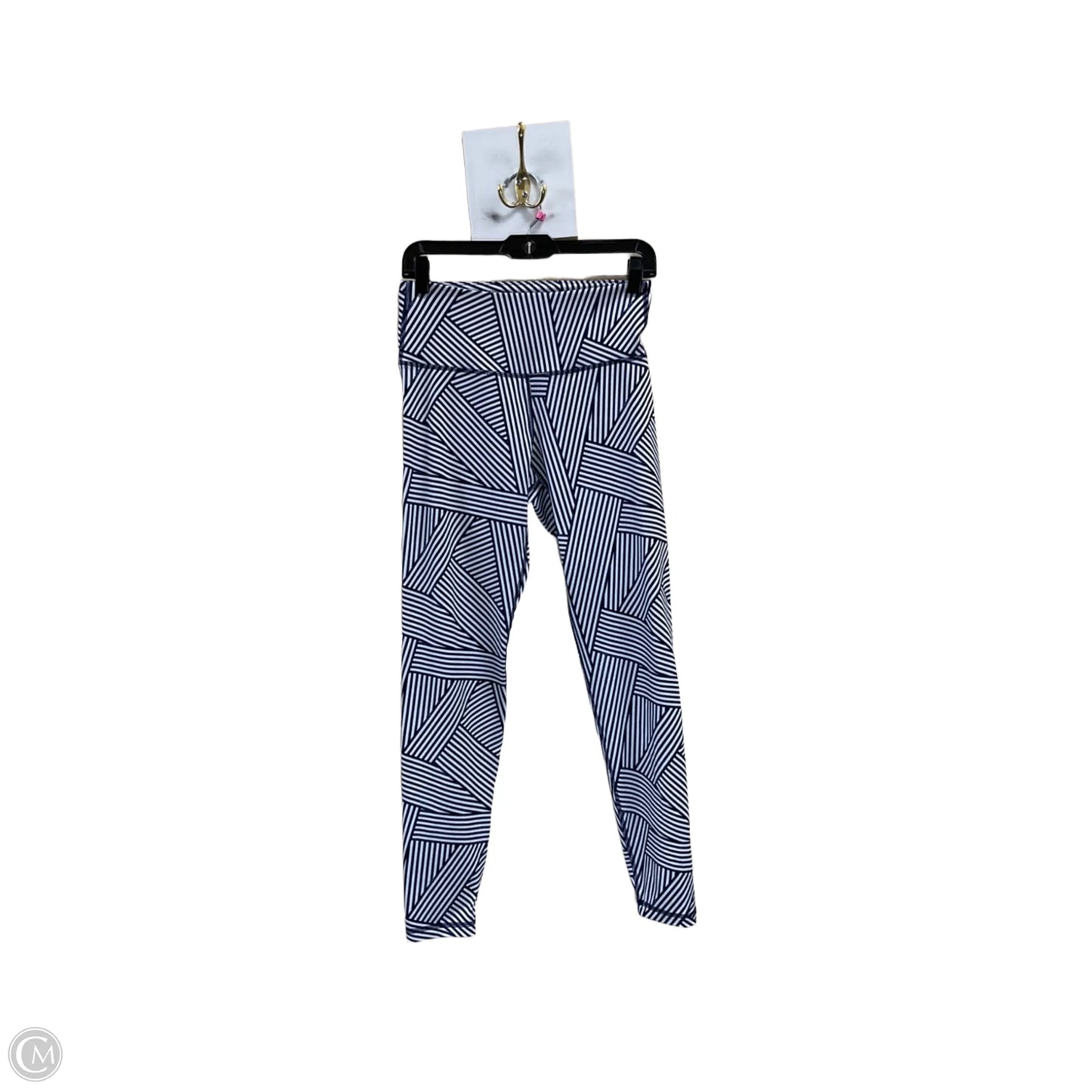 Athletic Leggings By Old Navy In Blue & White, Size: M