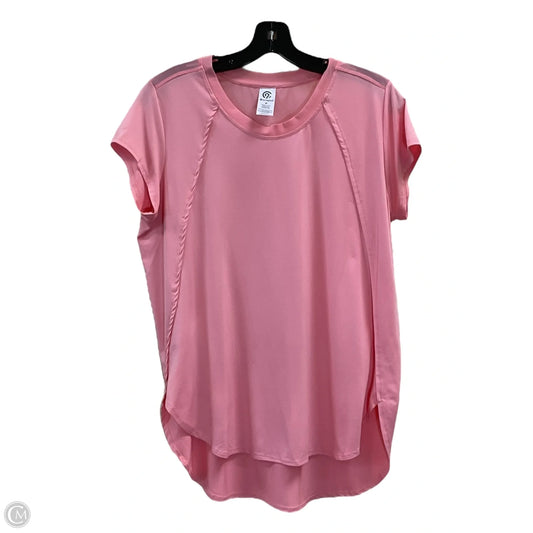 Athletic Top Short Sleeve By Champion In Pink, Size: M