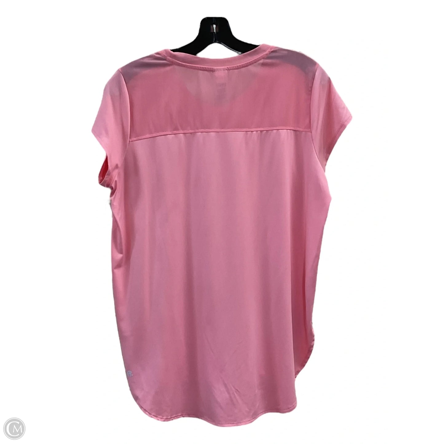 Athletic Top Short Sleeve By Champion In Pink, Size: M